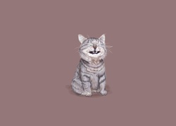 Uśmiechnięty kot w grafice 2D
