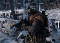 Uzbrojona postać z gry Metro Exodus