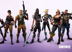 Uzbrojone postacie z gry Fortnite