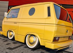 Żółty, Volkswagen T3 Transporter, 3D
