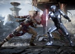 Gra, Mortal Kombat 11 Aftermath, Walka, Czteroręka, Królowa, Sheeva, RoboCop