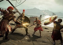 Walka rycerzy z gry Assassins Creed Odyssey