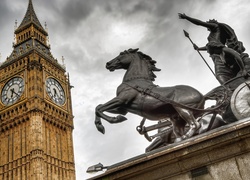 Anglia, Londyn, Rzeźba Boadicea i jej córki, Koń, Big Ben