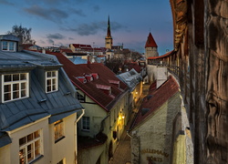 Widok na miasto Talinn w Estonii