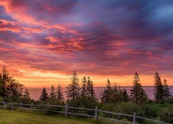 Widok na Park Prowincjonalny Blomidon i zatokę Minas Basin w Kanadzie