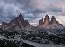 Włochy, Góry, Dolomity, Tre Cime di Lavaredo, Droga, Dom, Skały