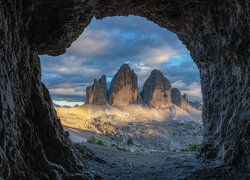 Widok na Tre Cime di Lavaredo