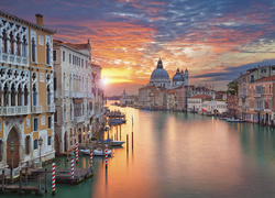 Widok na wenecki Canal Grande i bazylikę św. Marka