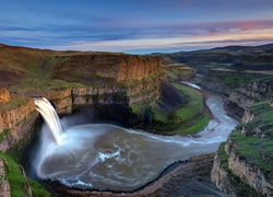 Stany Zjednoczone, Stan Waszyngton, Skały, Wodospad Palouse Falls, Rzeka