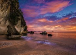 Widok na zatokę Mercury Bay w Nowej Zelandii