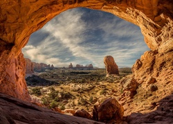 Stany Zjednoczone, Stan Utah, Park Narodowy Arches, Kanion, Skała