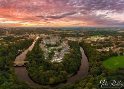 Widok z góry na miasto Durham w Anglii