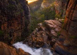 Widok z góry na Morialta Conservation Park w Australii