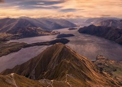 Jezioro Wanaka, Góry, Góra, Roys Peak, Nowa Zelandia