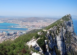 Widok ze skał na Gibraltar