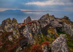 Irlandia, Morze, Skały, Chmury