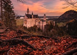 Widok ze wzgórza na Zamek Neuschwanstein