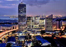 Singapur, Wieżowce, Port