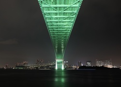 Wiszący nad ZatokąTokijską most Rainbow Bridge