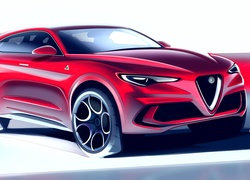 Włoski samochód Alfa Romeo Stelvio z 2017 roku