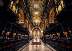 Wnętrze katedry św. Pawła w Londynie