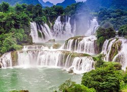 Wodospad Ban Gioc Waterfall w Wietnamie