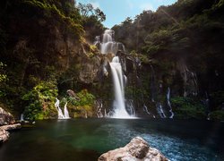 Wodospad Bassin des Aigrettes na wyspie Reunion
