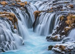 Wodospad, Bruarfoss, Skały, Islandia