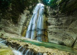 Wodospad Dao Falls, Wyspa Cebu, Filipiny, Skała