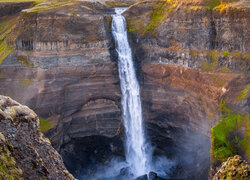 Wodospad, Haifoss, Skały, Islandia