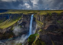 Wodospad Haifoss, Skały, Islandia