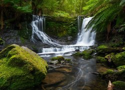 Wodospad Horseshoe Falls w Tasmanii