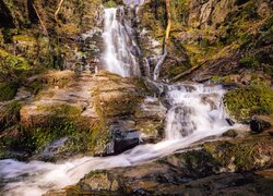 Skały, Wodospad, Klidinger Wasserfall, Rzeka, Kliding, Niemcy