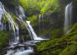 Wodospad Panther Creek Falls w Gifford Pinchot National Forest