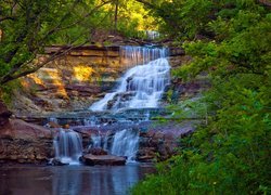 Wodospad Prather Creek Falls w stanie Kansas