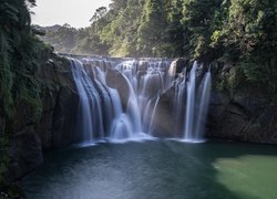 Wodospad Shifen w pobliżu miasta Nowe Tajpej na Tajwanie