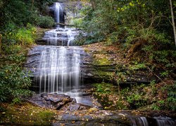 Wodospad Upper DeSoto Falls  na rzece Frogtown Creek w stanie Georgia