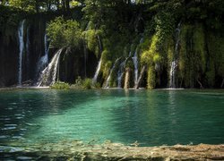 Wodospady w chorwackim Parku Narodowym Jezior Plitwickich