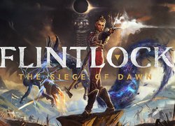 Wojowniczka na plakacie do gry Flintlock the Siege of Dawn