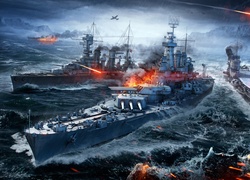 World Of Warships - gra komputerowa ze scenami bitew morskich