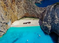 Wrak statku Panajotis na plaży Navagio