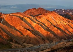 Góry, Wulkan Blahnjukur, Rzeka, Islandia