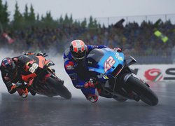 Gra, MotoGP 21, Motocykle, Suzuki, KTM, Motocykliści, Tor, Trybuny, Wyścig, Plakat