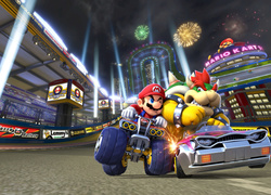 Wyścig samochodowy postaci z gry Mario Kart 8 