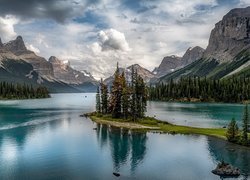 Wyspa Ducha i jezioro Maligne Lake