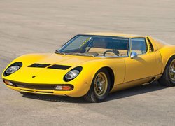 Żółte, Zabytkowe, Lamborghini Miura P400 SV, 1971