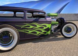 Zabytkowy Ford Rat Rod bokiem