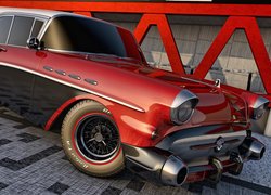 Zabytkowy, Czerwono-czarny, Buick Century Caballero Wagon, 1957