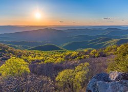 Zachód słońca nad Appalachami