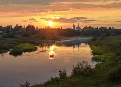 Rzeka, Cerkiew, Zachód słońca